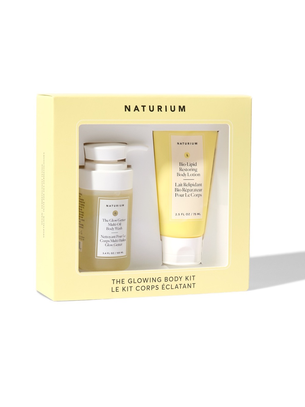 Naturium The Glowing Body Kit Duo - Hydrating Body Wash & Bio-Lipid Lotion Set